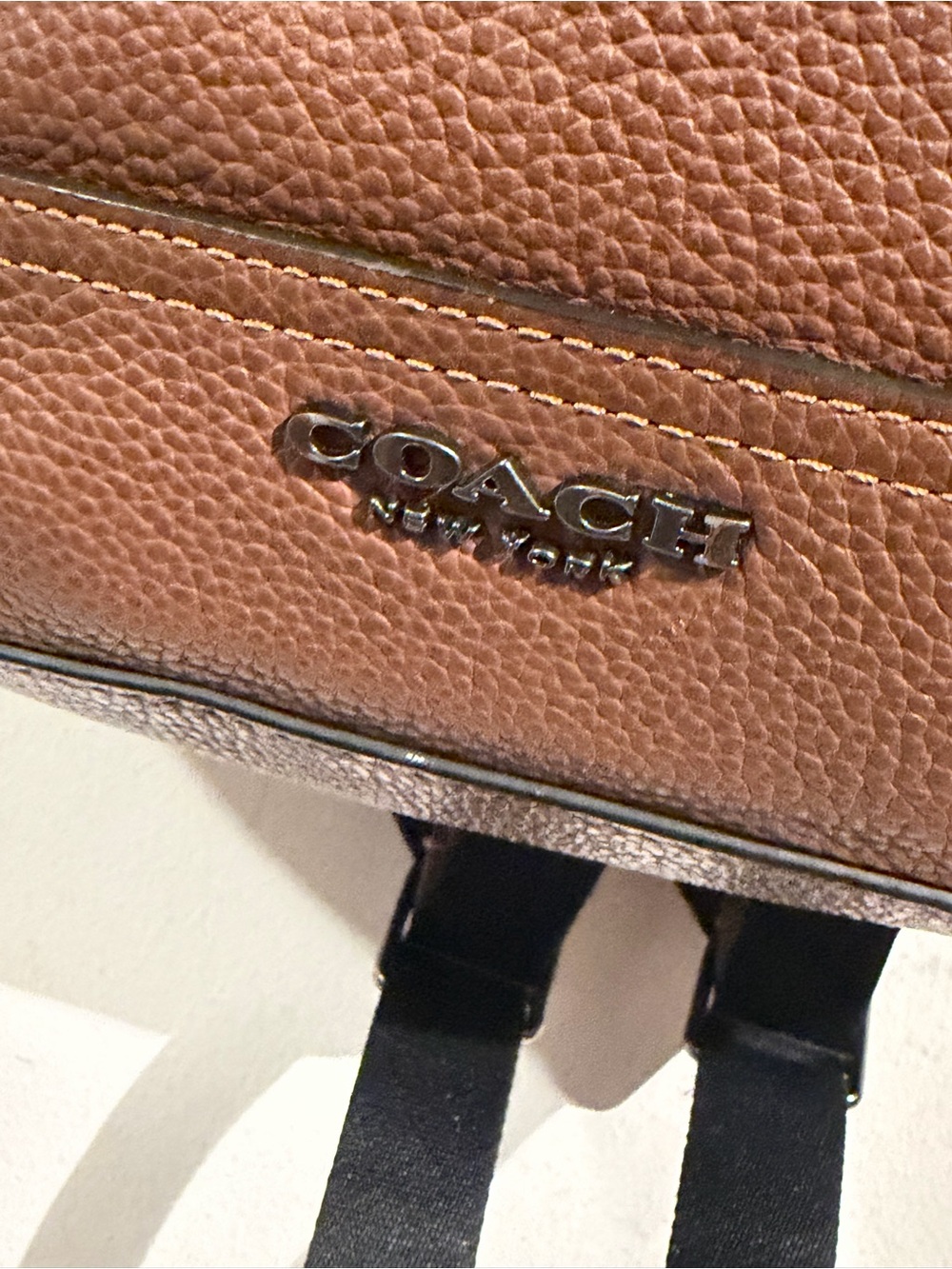 ❌SOLDOUT❌ Coach Leather Drawstring Backpack - Brown - Picture 7 of 12